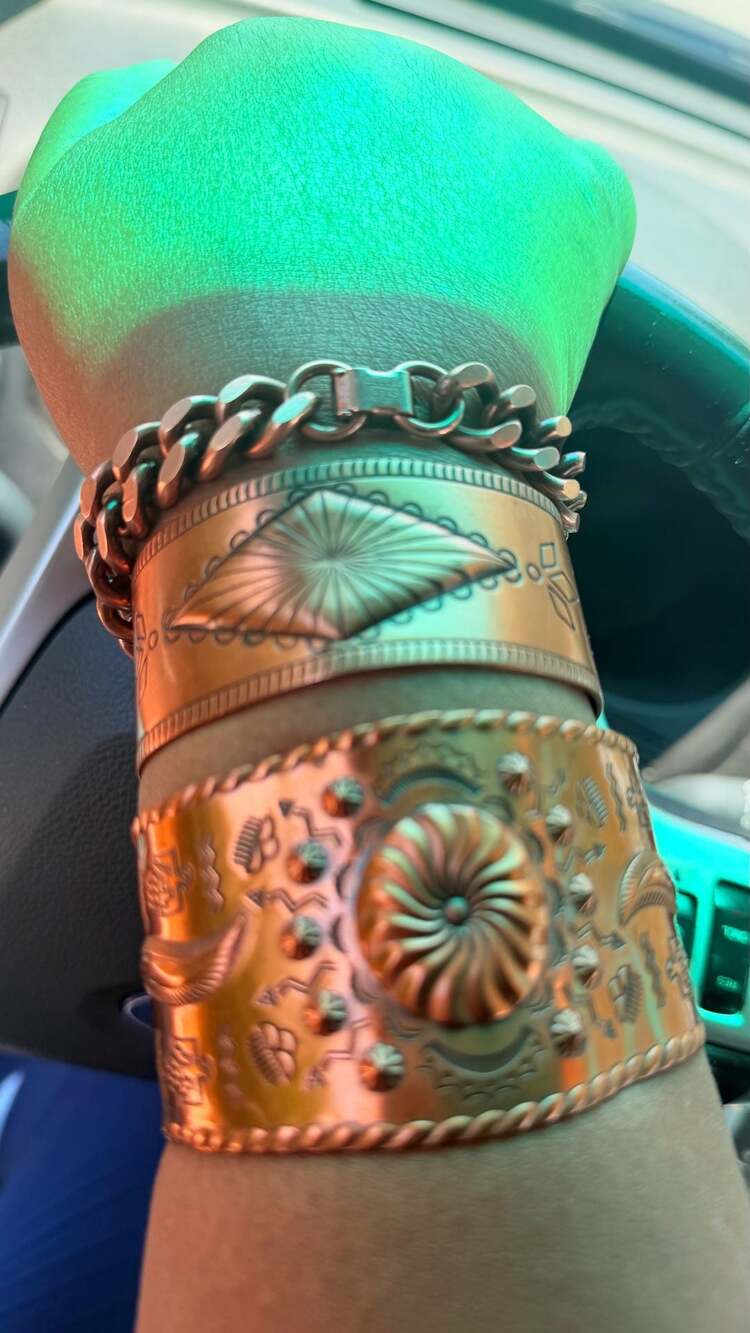 Vintage Solid Copper  Bracelets Lot